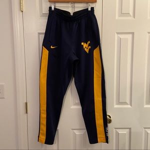WVU Nike Mens Basketball Team Pants Size Large
